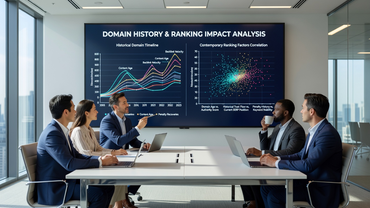 Graph displaying historical penalty recovery timelines for domains across different age brackets
